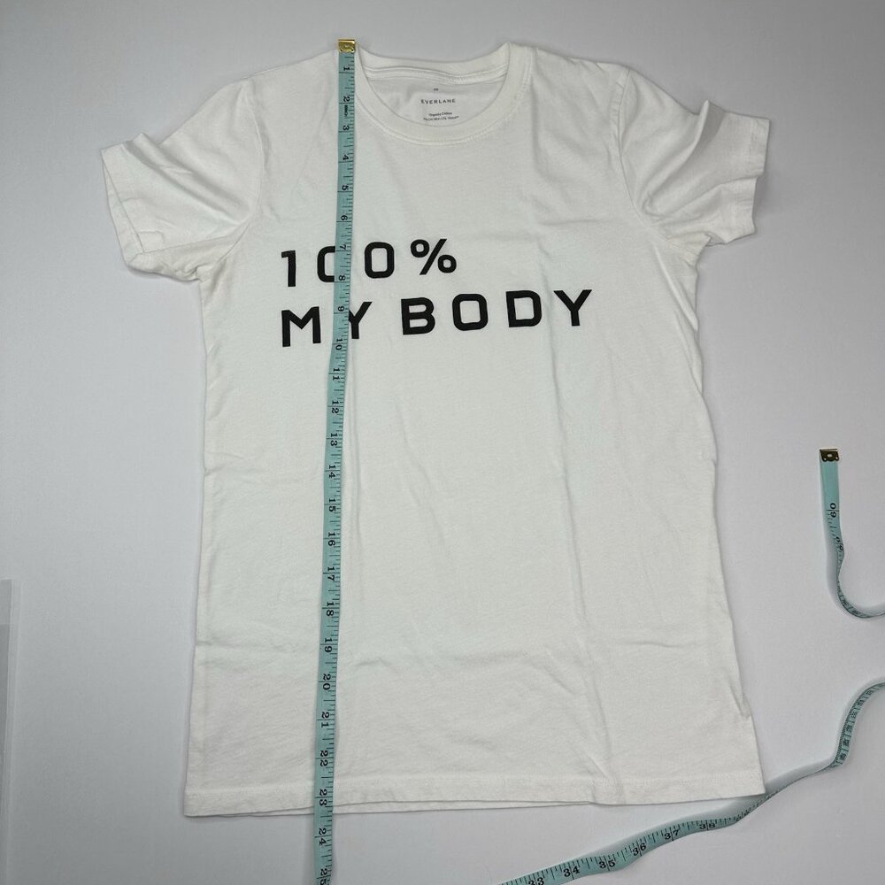 Everlane Women's White 100% My Body Crew Neck Organic Cotton Casual Tee XS/C31 - Picture 9 of 12